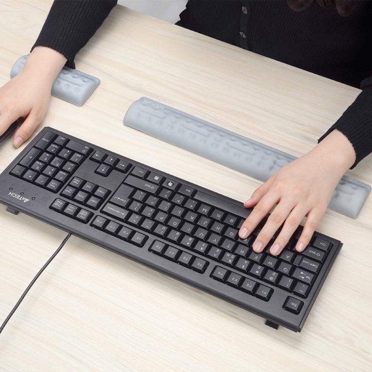 Memory Foam Keyboard Wrist Rest&Gaming Mouse Wrist Rest, Ergonomic Design for Office