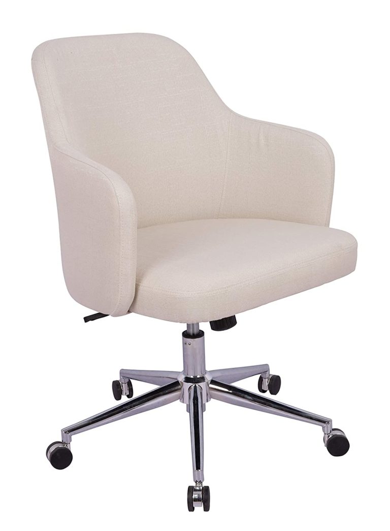 AmazonBasics Classic Adjustable Office Desk Chair - Twill Fabric, Beige, BIFMA Certified